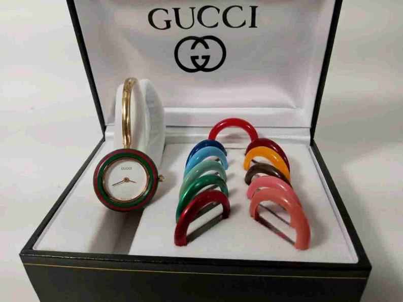 Retro vintage Gucci multi bezel swiss made watch 