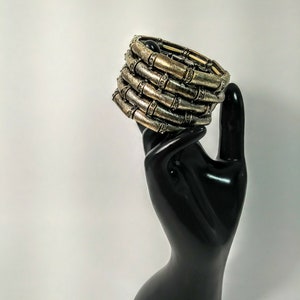 stretch metal alloy bangle bracelet