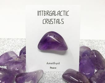 Amethyst Crystal, Amethyst Tumbled Stone, Gothic Home Decor, Crystal Grid, Amethyst Quartz, Purple Crystal, Amethyst, Amethyst Gemstone