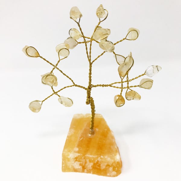 Arbre en arbre Citrine, Calcite Orange, cristal, bijou arbre, sapin brut Calcite Orange, Calcite Orange, Citrine pierres, cristaux de guérison