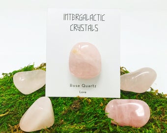 Rose Quartz Crystal, Rose Quartz Tumbled Stones, Gothic Home Decor, Healing Crystals, Rose Crystal Grid, Rose Quartz, Crystal Gift