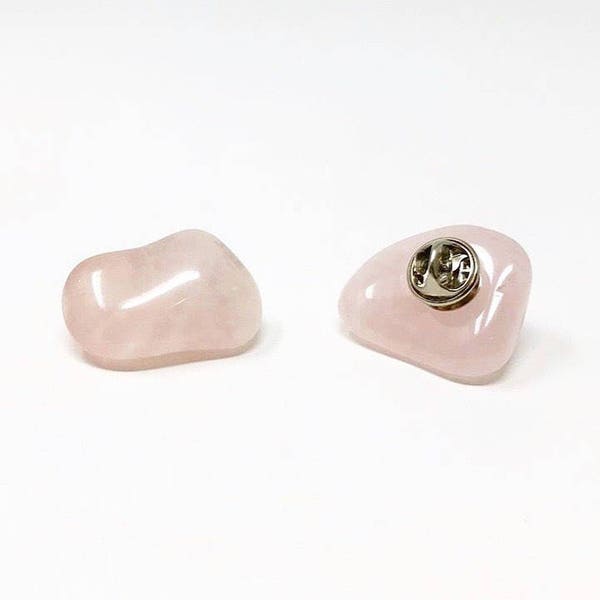 Rose Quartz Crystal Pin, Rose Quartz Jewelry, Holistic Jewelry, Healing Jewelry, Rose Quartz Pin, Yoga Jewelry, Reiki Jewelry