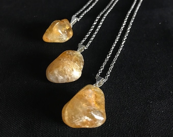 Citrine Crystal Necklace, Citrine Pendant, Citrine Crystal, Citrine Jewelry, Holistic Jewelry, Healing Jewelry, Citrine Stone