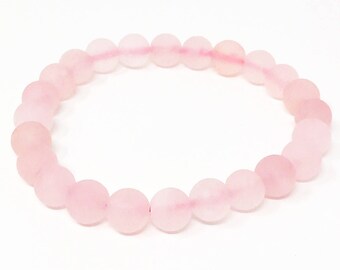 Rose Quartz Bracelet, Healing Bracelet, Rose Quartz Jewelry, Rose Quartz Bead Jewelry, Rose Quartz Bracelet, Heart Chakra Jewelry