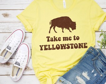 Yellowstone Shirt, Yellowstone National Park, Yellowstone T-Shirt, Vintage Yellowstone, Yellowstone Souvenir, Bison Shirt, Buffalo Tee