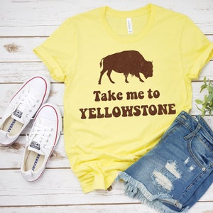 Yellowstone Shirt, Yellowstone National Park, Yellowstone T-Shirt, Vintage Yellowstone, Yellowstone Souvenir, Bison Shirt, Buffalo Tee