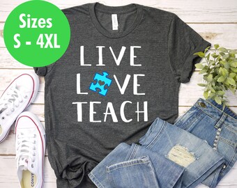 Autism Teacher Shirt, Autism Teacher Gift, Autism Shirt, Autism TShirt, Autism Awareness, Autism Month, Autism Puzzle Piece, Autism Tee, Mom