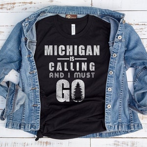 Michigan T-Shirt, Michigan State, Hiking Shirt, Nature Shirt, Michigan Clothing, State of Michigan, Michigan Vacation, Michigan Native