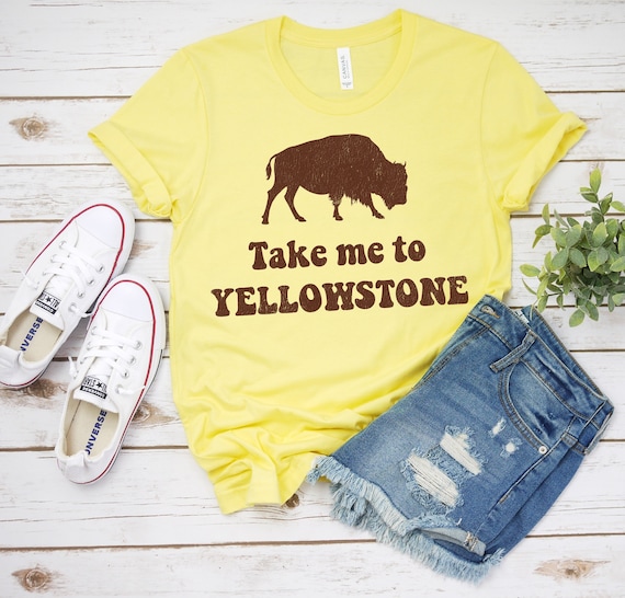 Yellowstone Shirt, Yellowstone National Park, Yellowstone T-Shirt, Vintage Yellowstone, Yellowstone Souvenir, Bison Shirt, Buffalo Tee