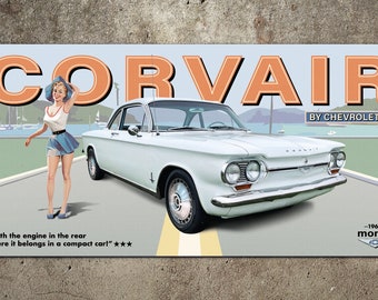 1964 Chevrolet Corvair Monza Garage Banner