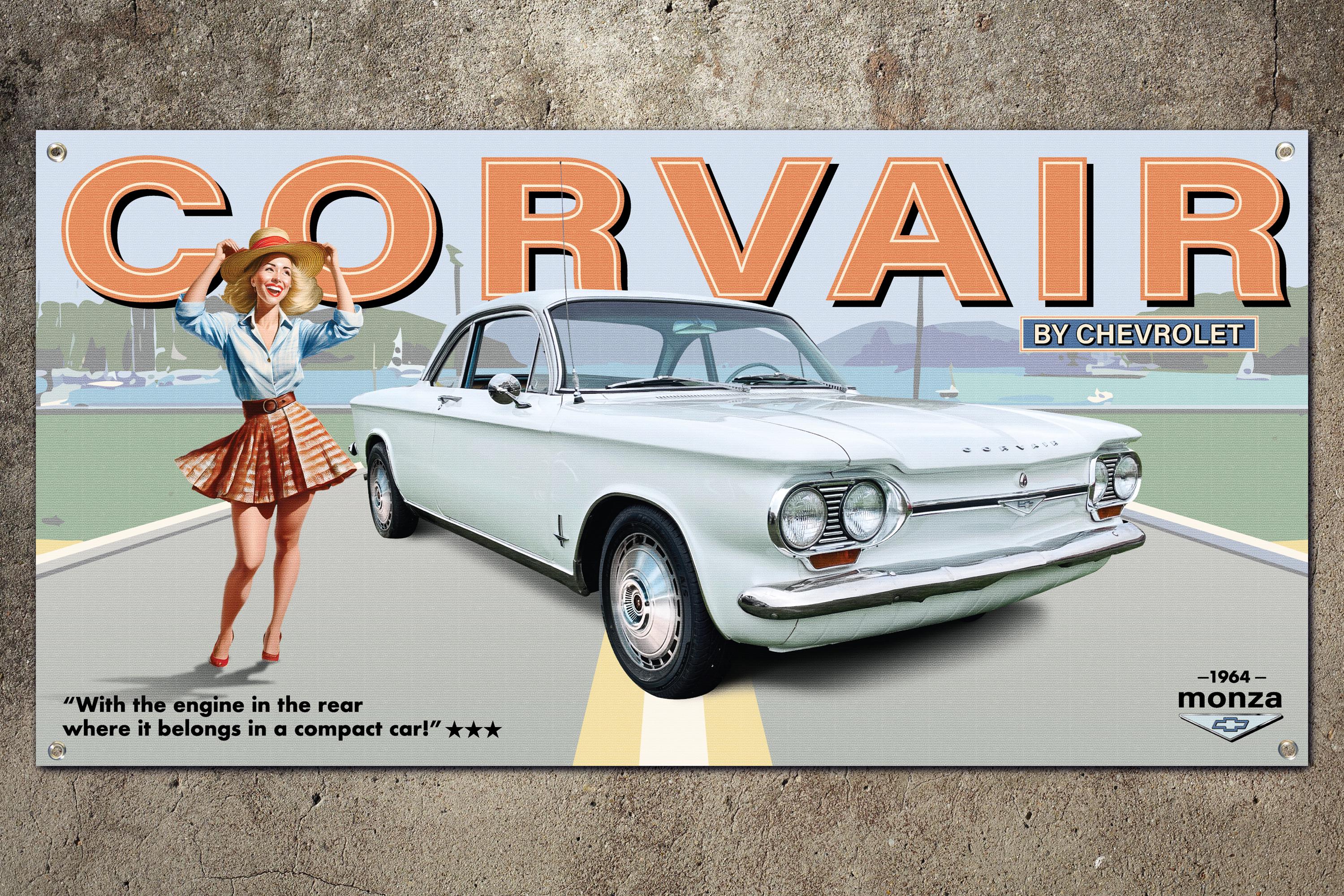1964 Chevrolet Corvair Monza Garage Banner - Etsy