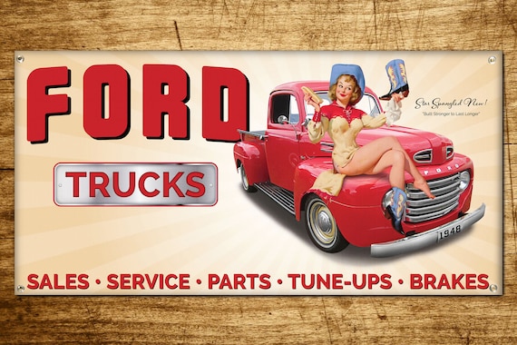 Custom 1948 Ford F1 Truck Banner - Etsy Israel
