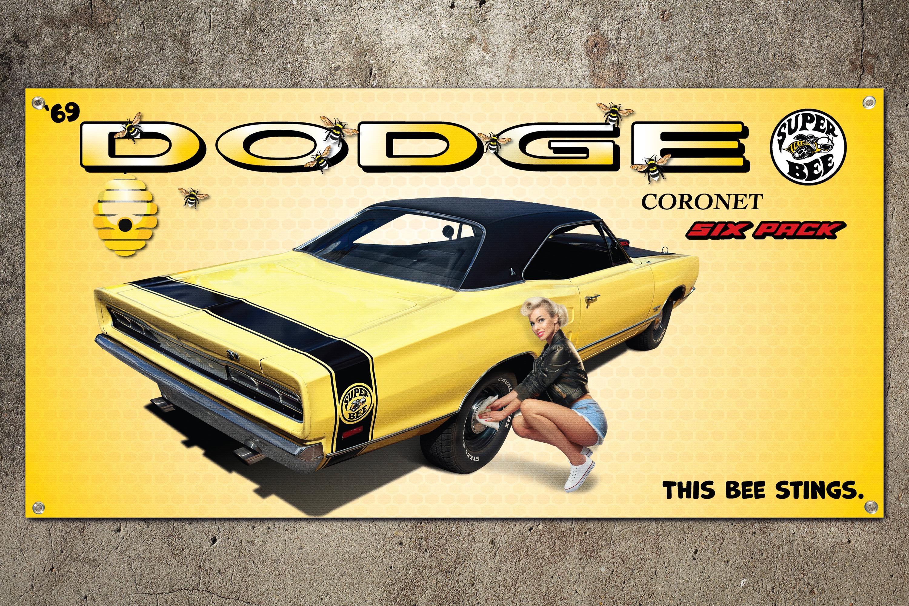 1969 Dodge Coronet Super Bee Garage Banner - Etsy