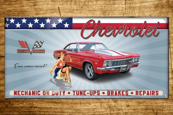 Custom 1967 Chevrolet Impala Super Sport Garage Banner Etsy