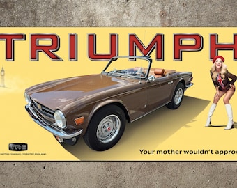 1974 Triump TR6 Garage Banner
