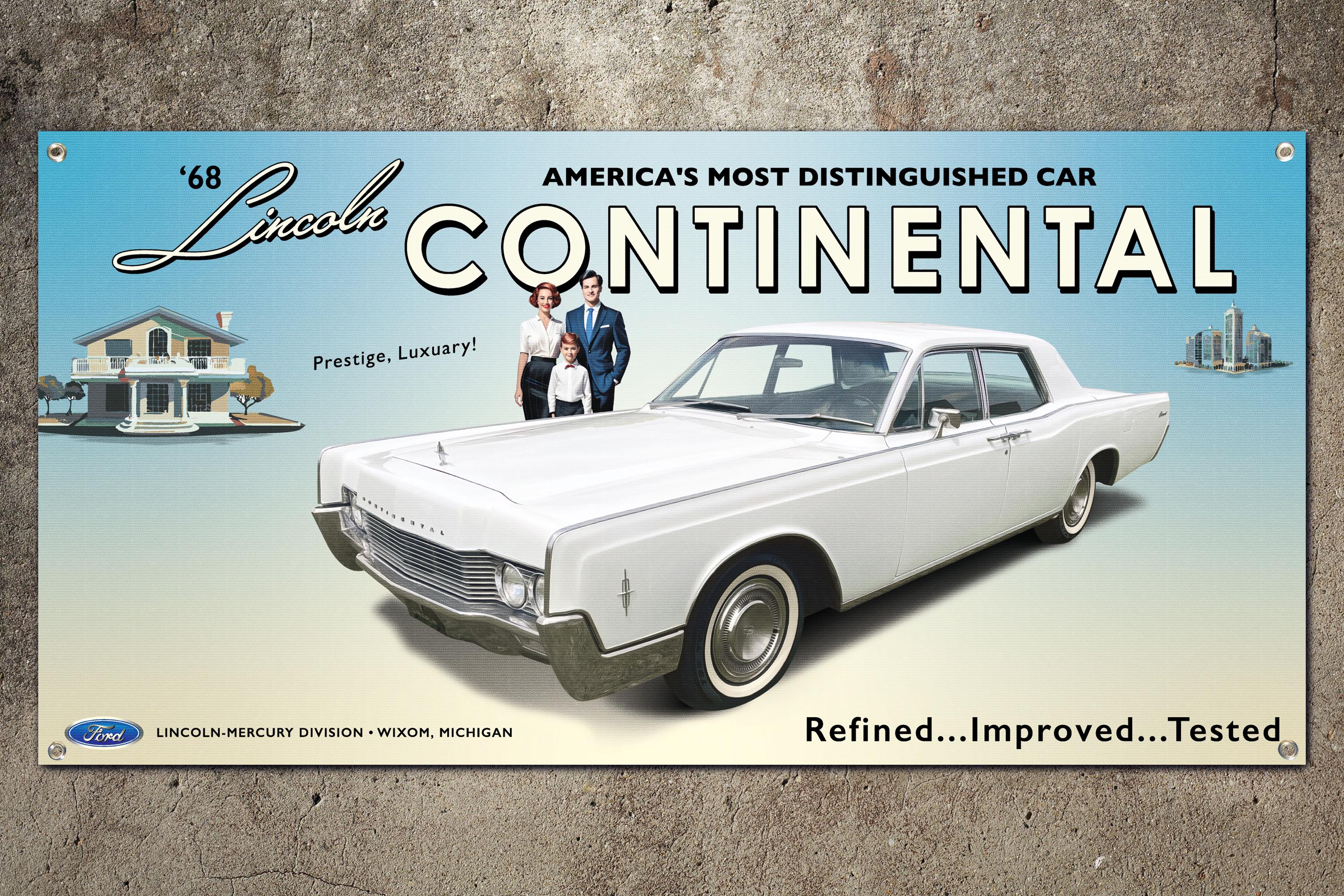 リンカーン・コンチネンタル　アンティークポスター リンカーン・コンチネンタル アンティークポスター 【公式通販】