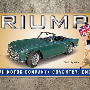 Triumph TR4a Garage Banner 2ft x 4ft