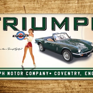 Triumph Spitfire Garage Banner 2ft x 4ft