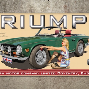 Triumph TR-6 Garage Banner 2ft x 4ft