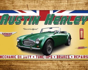 1967 Austin Healey MKlll 3000 Garage Banner