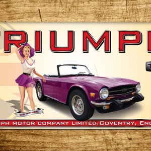 Triumph TR6 Garage Banner 2ft x 4ft