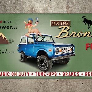 Ford Bronco Garage Banner