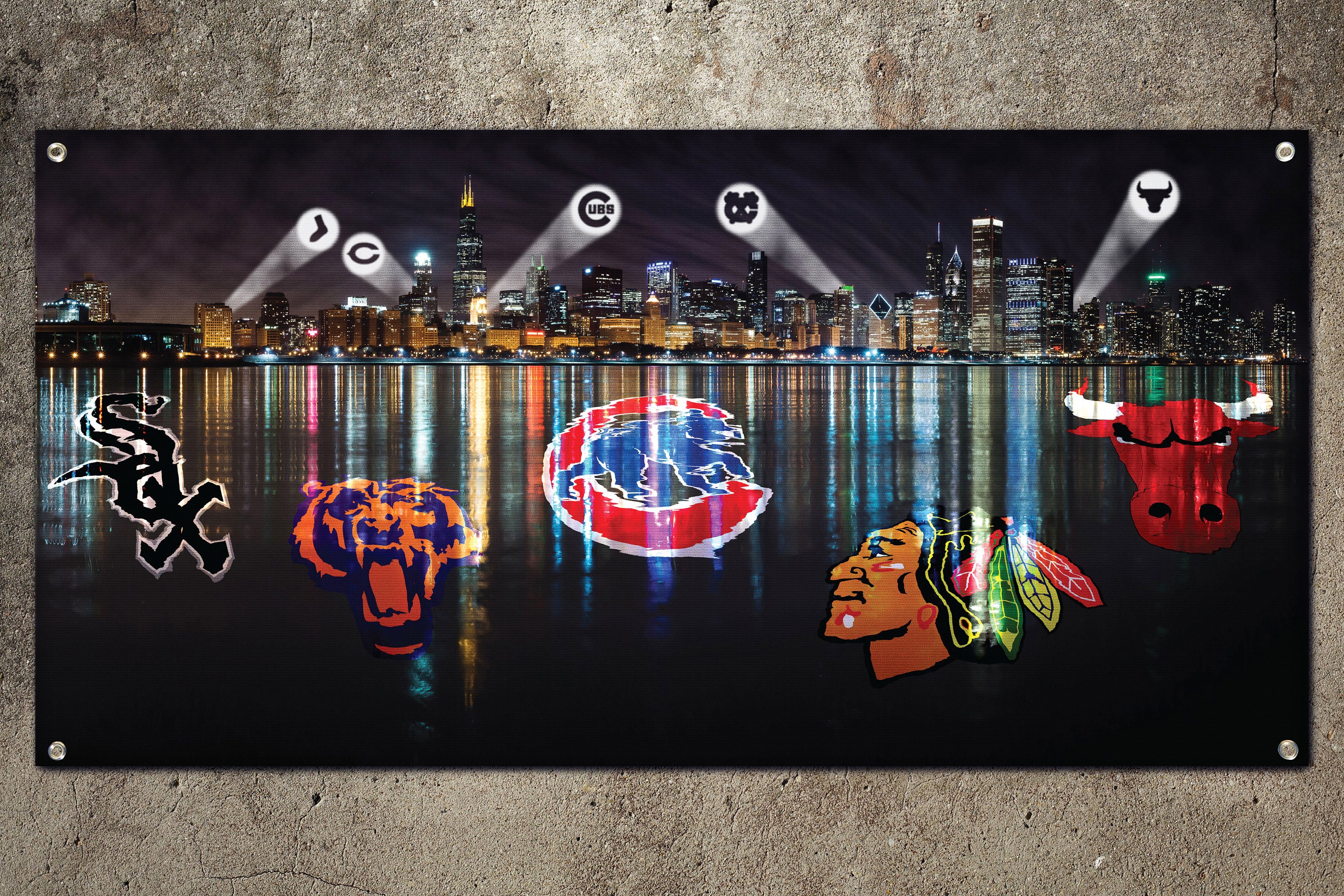 Custom Chicago Sports Teams Banner Etsy