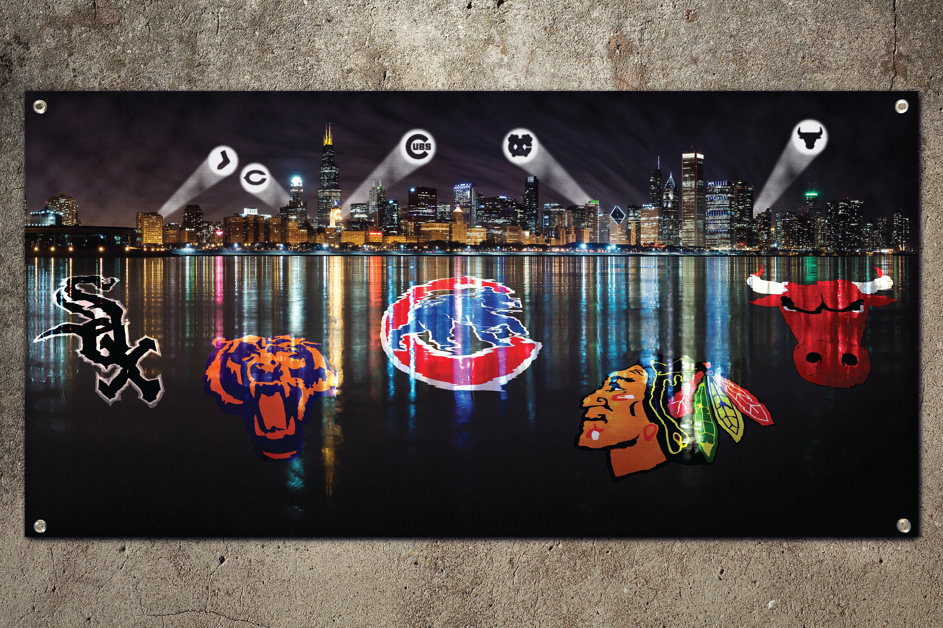 Chicago Sports Mashup Embroidery ⋆ 4 sizes included - Blu Cat Red Dog