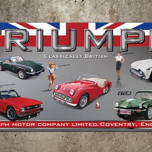 Custom Giant 4ft x 8ft Triumph Sports Cars Garage Banner