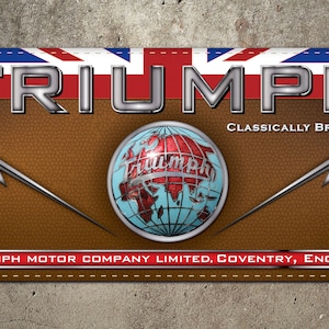 Triumph Motors Garage Banner 2ft x 4ft
