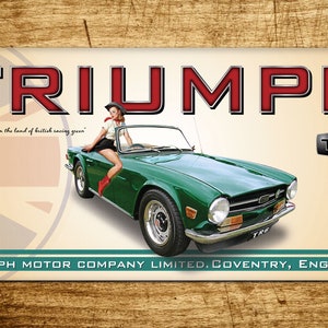 Triumph TR-6 Garage Banner 2ft x 4ft