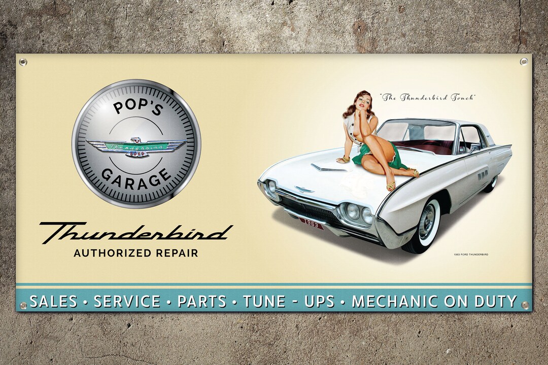 1963 Ford Thunderbird Banner 2ft X4ft - Etsy