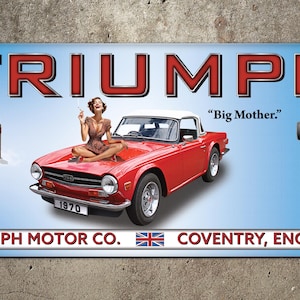 Triumph TR-6 Garage Banner 2ft x 4ft