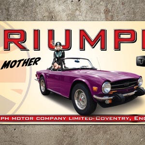 Triumph TR6 Garage Banner 2ft x 4ft image 1