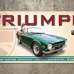 Triumph TR-6 Garage Banner 2ft x 4ft