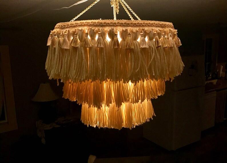 Tassel chandelier Bohemian lighting boho chandelier Etsy
