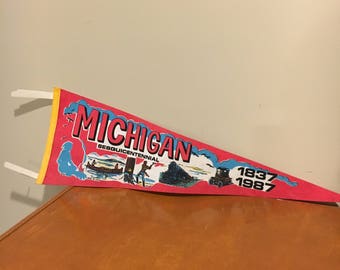 Vintage Michigan Pennant