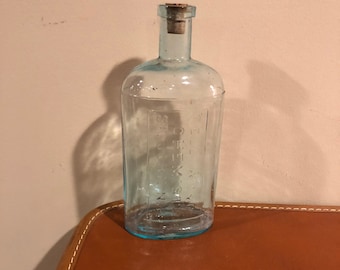 Antique Fellows /& Co Chemists Bottle Collectible Pharmacy Glass Bottle 17.5cm