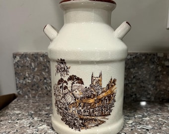 Vintage scenic milk jug