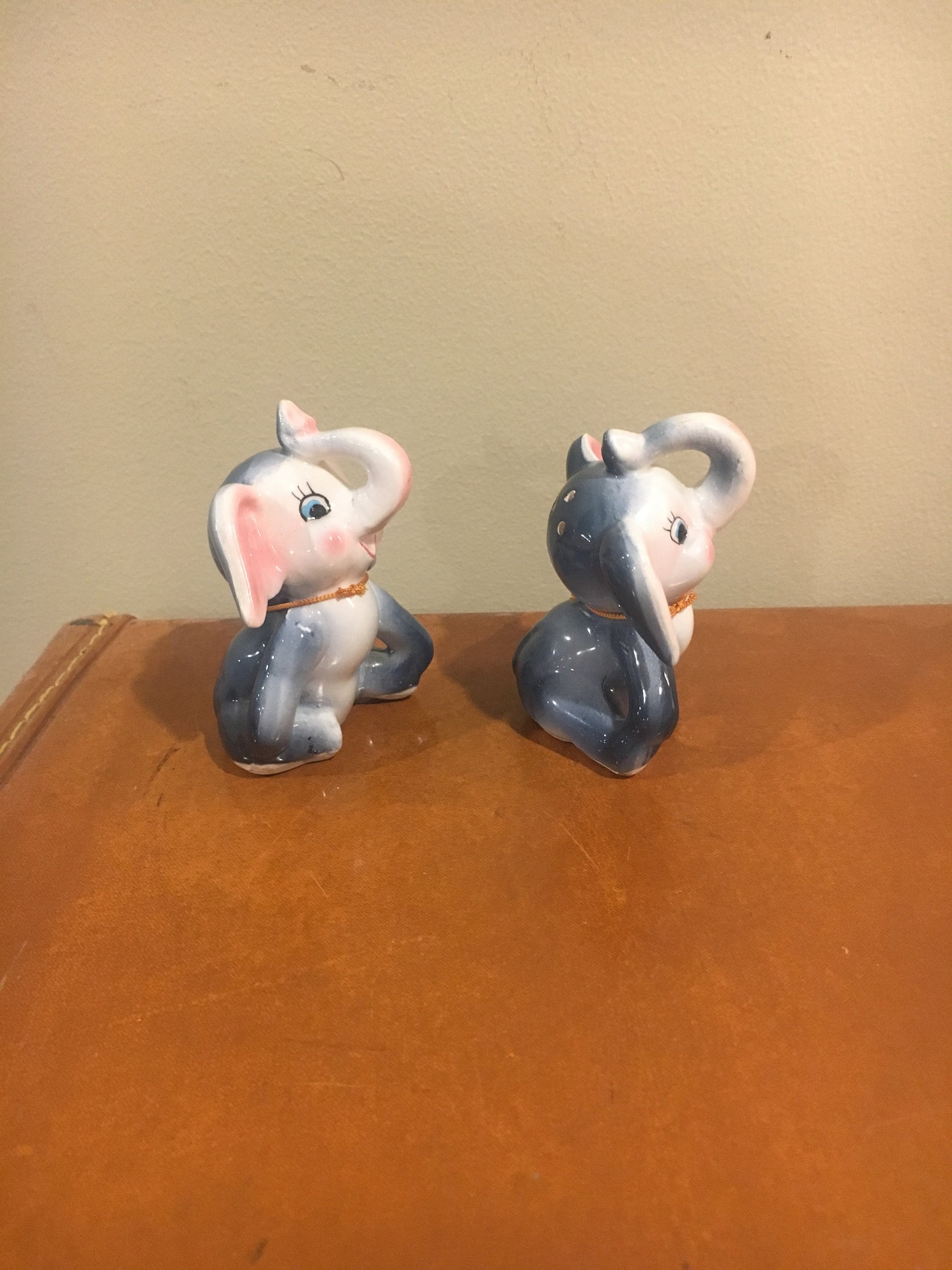 Vintage Elephant Salt and Pepper Shakers Etsy UK