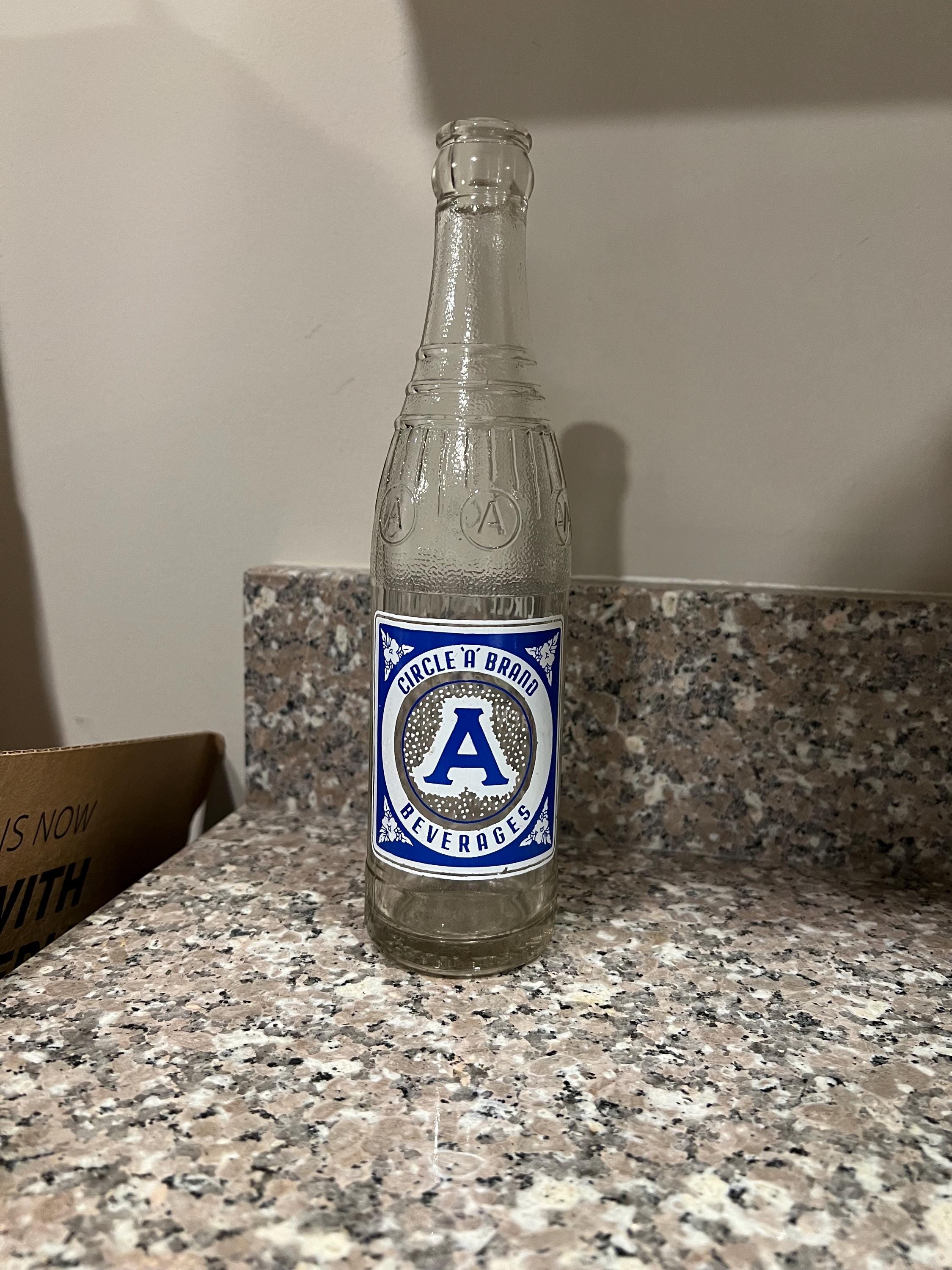 Vintage Circle 'A' Brand A Beverages Soda Bottle - Etsy