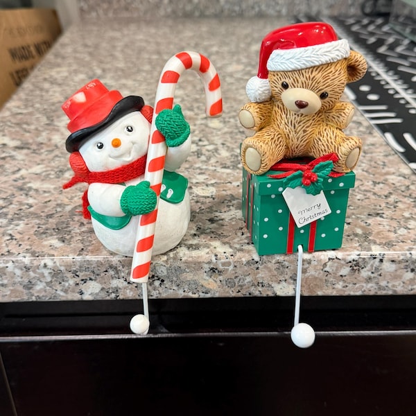 Vintage Christmas stocking holders