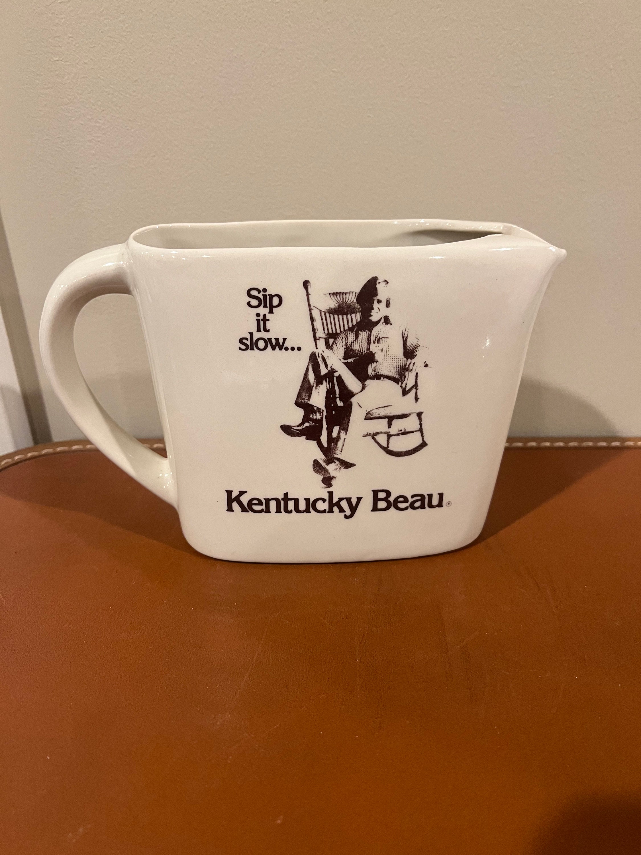 Vintage Kentucky Beau whiskey pitcher