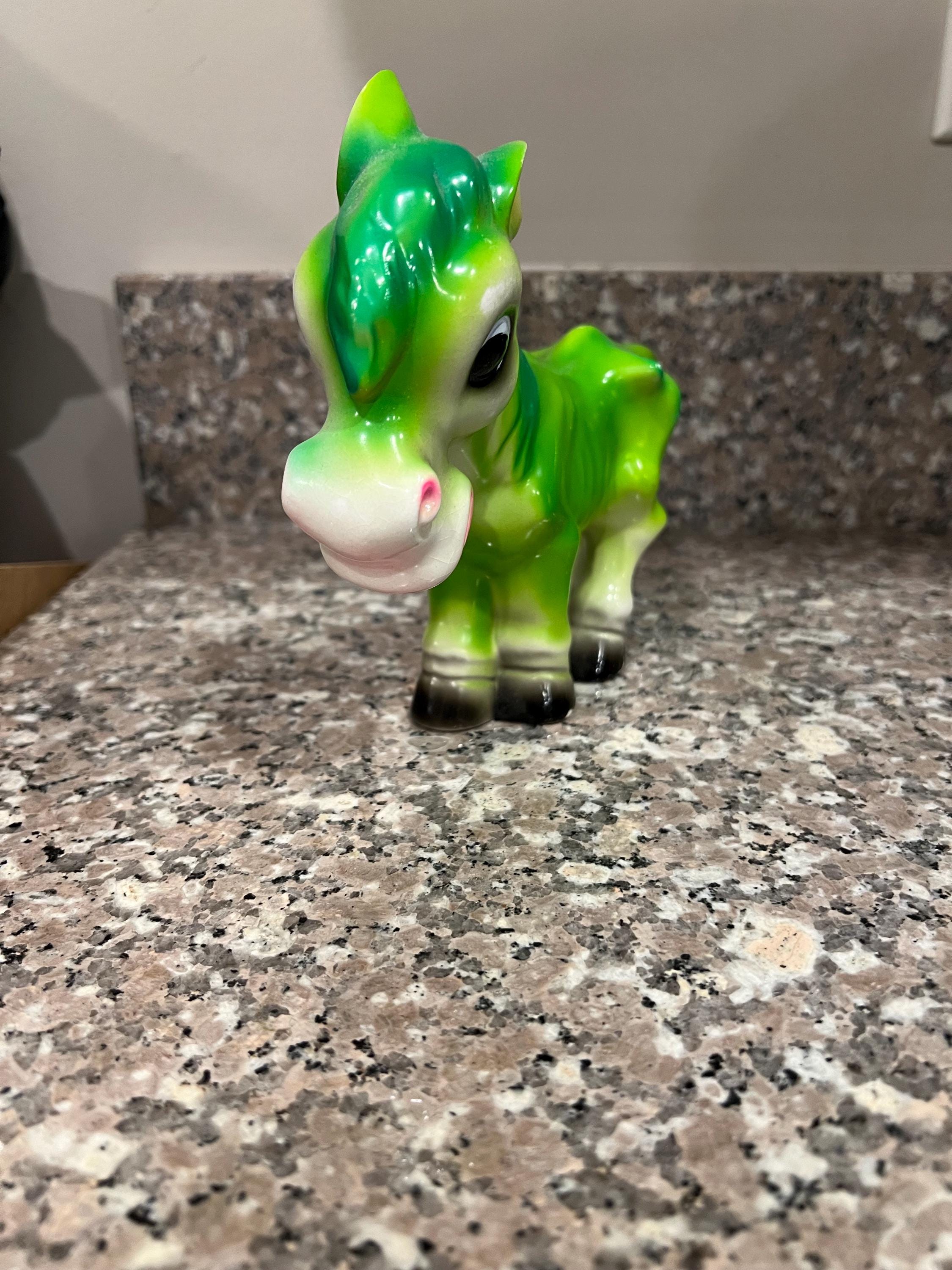 ヴィンテージの大きな緑のロバの置物 - Etsy 日本