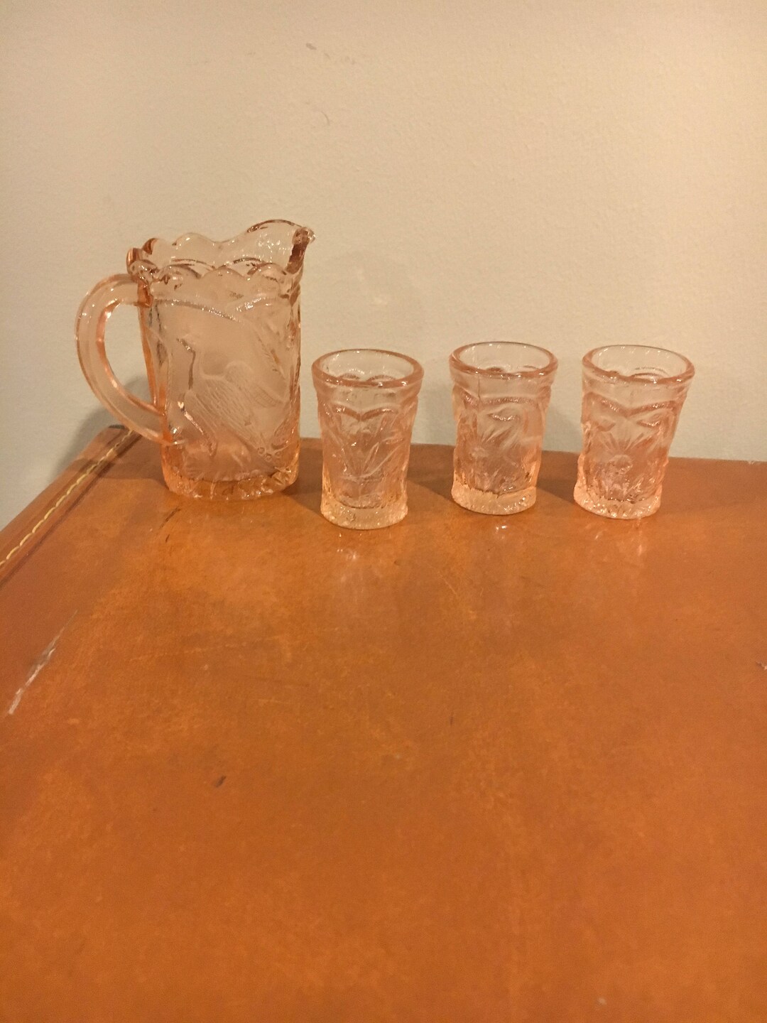 Vintage Child's Set Pitcher and Glasses - Etsy