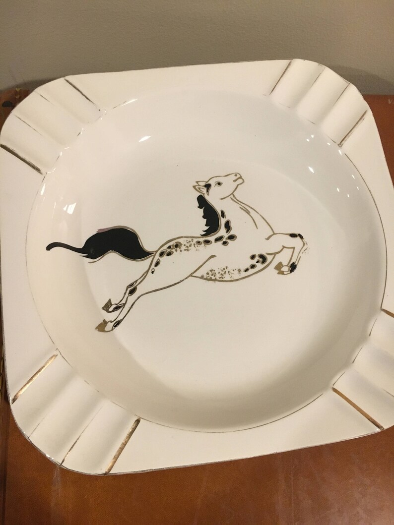 Vintage Ceramic Horse Ashtray Made in Japan Etsy