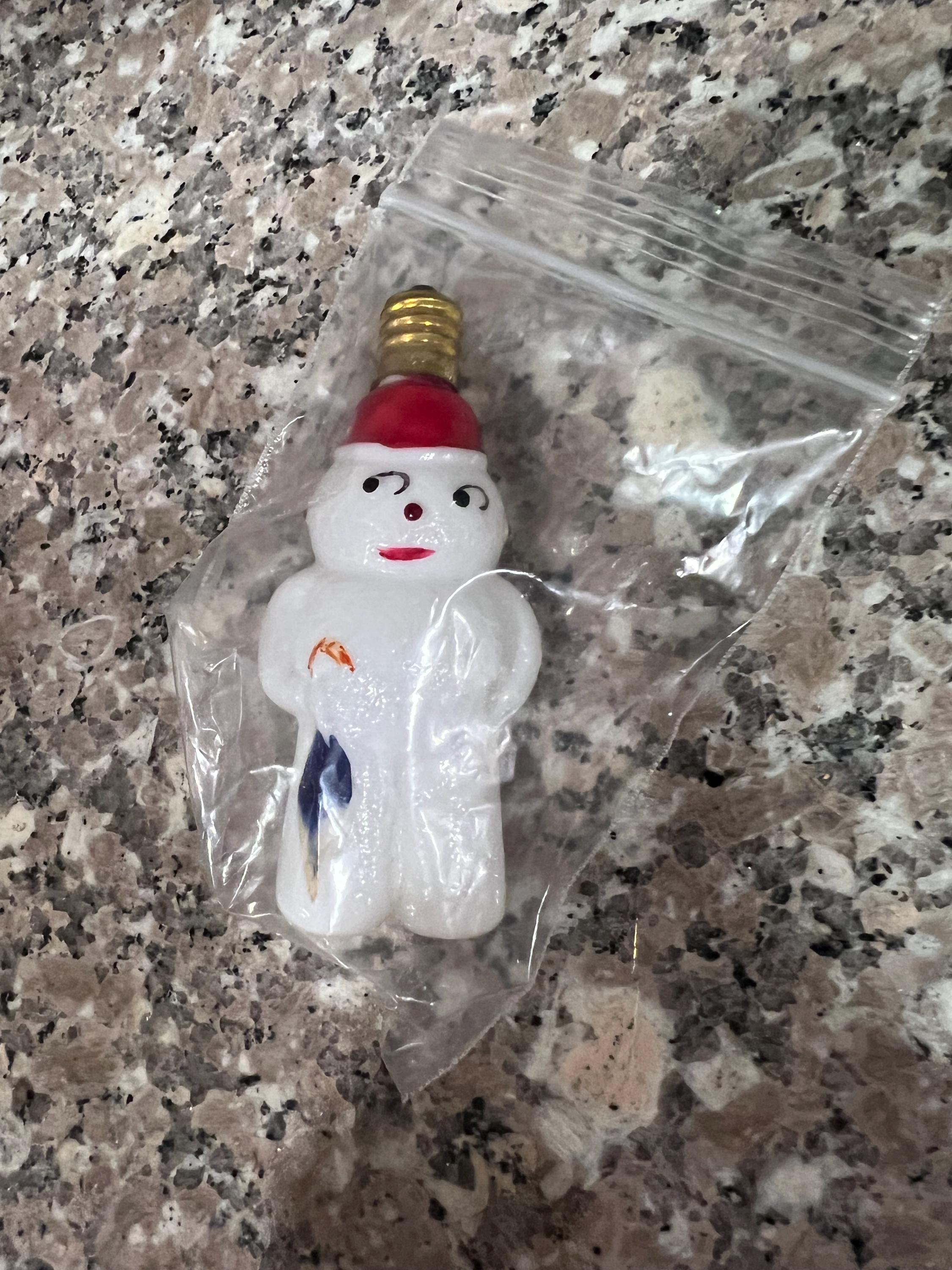 ビンテージ　雪だるま　点灯します ヴィンテージ雪だるま電球 - Etsy 日本