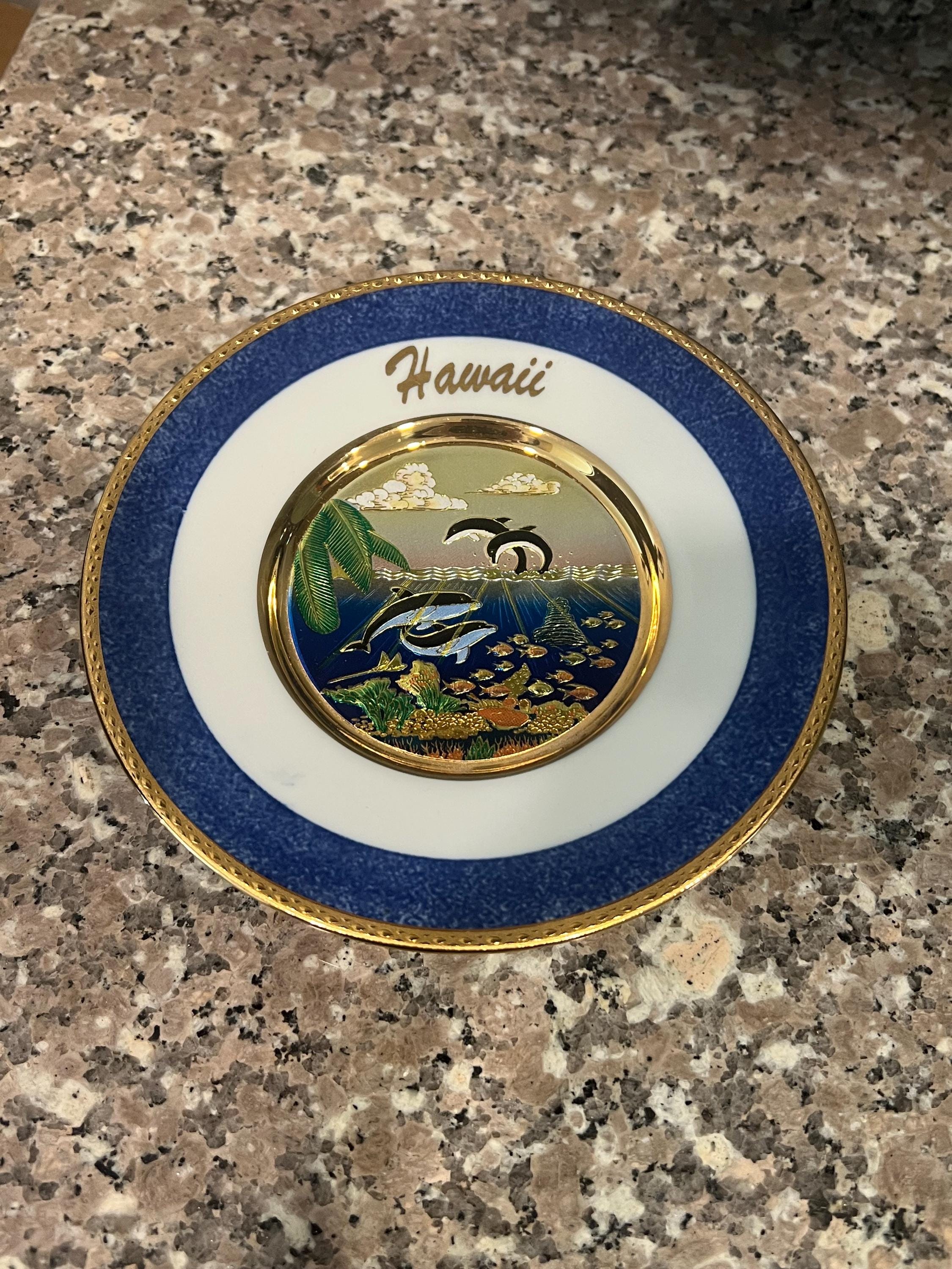 工芸品 CHOKIN ART 24KT The Art of Chokin 24 K Gold Plate Japan 7 3/4 