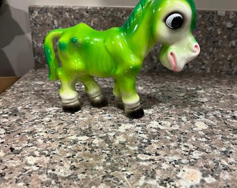 ヴィンテージの大きな緑のロバの置物 - Etsy 日本