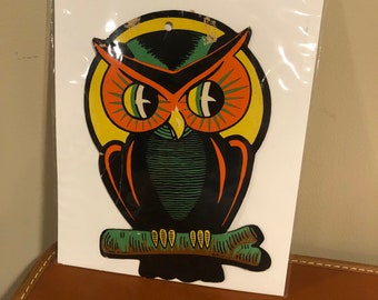 Vintage Owl Halloween die cut